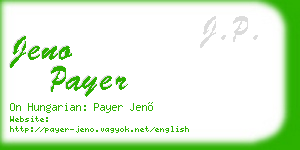 jeno payer business card
