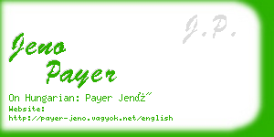 jeno payer business card